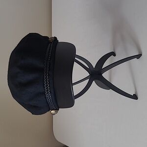 Stylish Black Wool Blend Women's Cap O/S